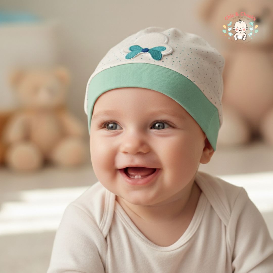 Soft Baby Cap for Newborns | Dotted Cotton Beanie