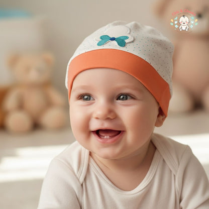 Soft Baby Cap for Newborns | Dotted Cotton Beanie