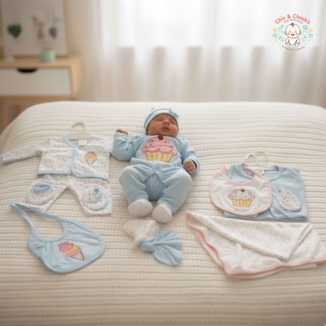 12 Pcs Baby Starter Pack | Newborn Essentials | Baby Store