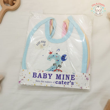 Baby Mine 3-Pack Printed Bibs | Soft Cotton | Baby Store